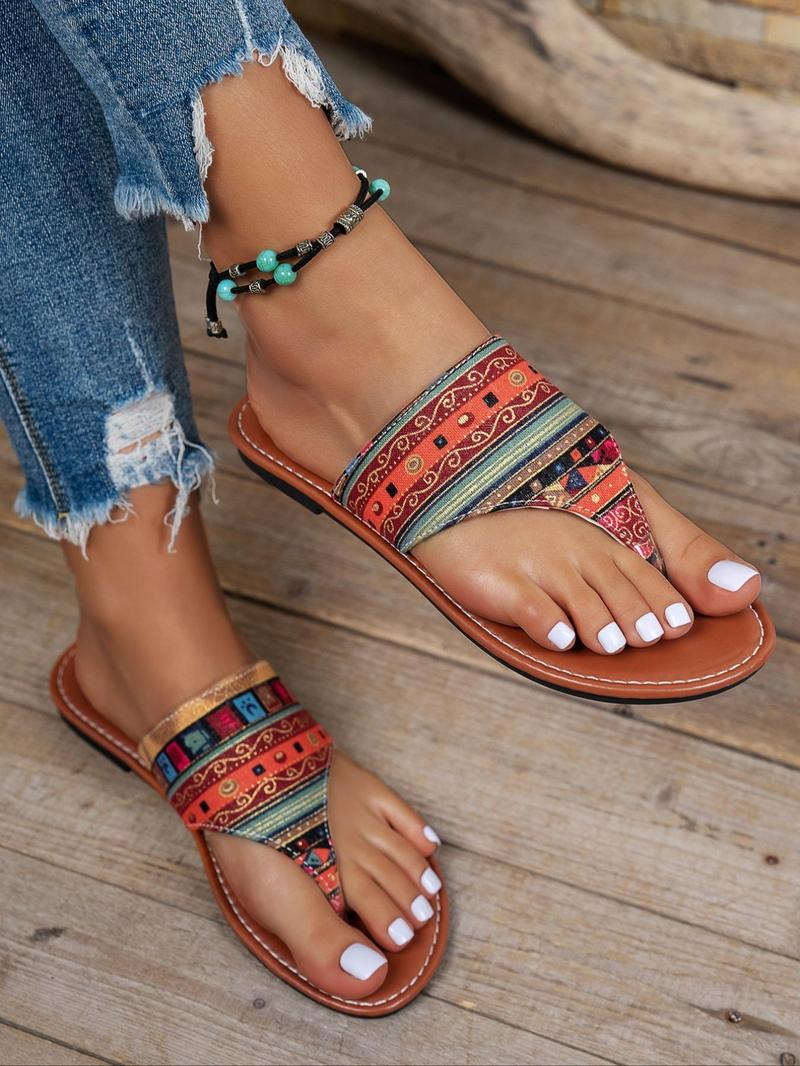 Product Introduction of Women's Boho Style Colorful Barefoot Sandals, Fashionable Barefoot Sandals for Summer, Casual Vacation Beach Sandals for Women & Girls, Footwear 4