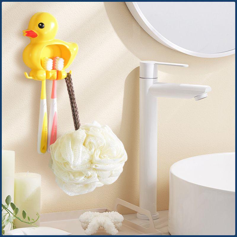 Product Introduction of Giá Để Bàn Chải Đánh Răng, Thiết Kế Hoạt Hình, Treo Tường, Gia Dụng, Không Đục Lỗ, Móc Phòng Tắm, Giá Để Bàn Chải Đánh Răng, Bộ Giá Đỡ 4