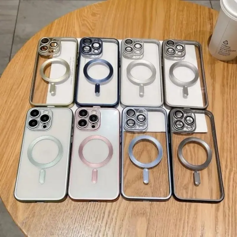 YKCS 0606 CASE MAGSAFE TITAN PREMIUM FOR SAM A26 A54 A16 A15 A35 A55 S24FE A36 A56 S25 ULTRA S25EDGE WIRELESS CHARGING CHROME PROTECT CAMERA 3