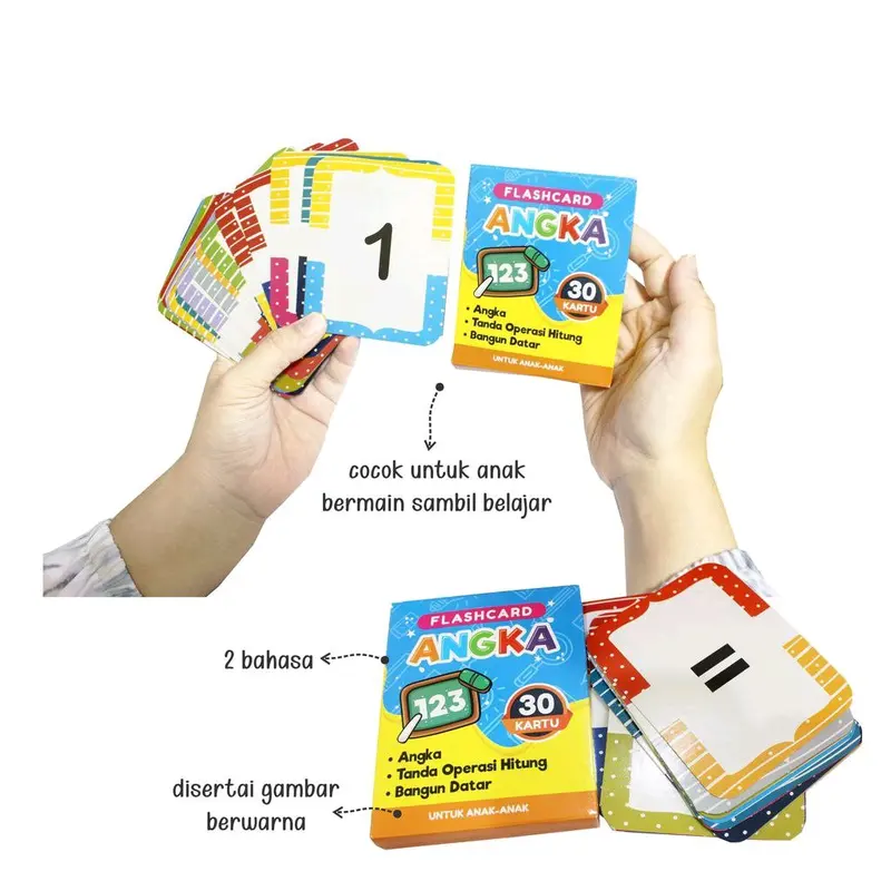 Flash Card Anak Isi 30 Kartu Mainan Kartu Huruf Angka Mainan Kartu Edukasi Anak 6