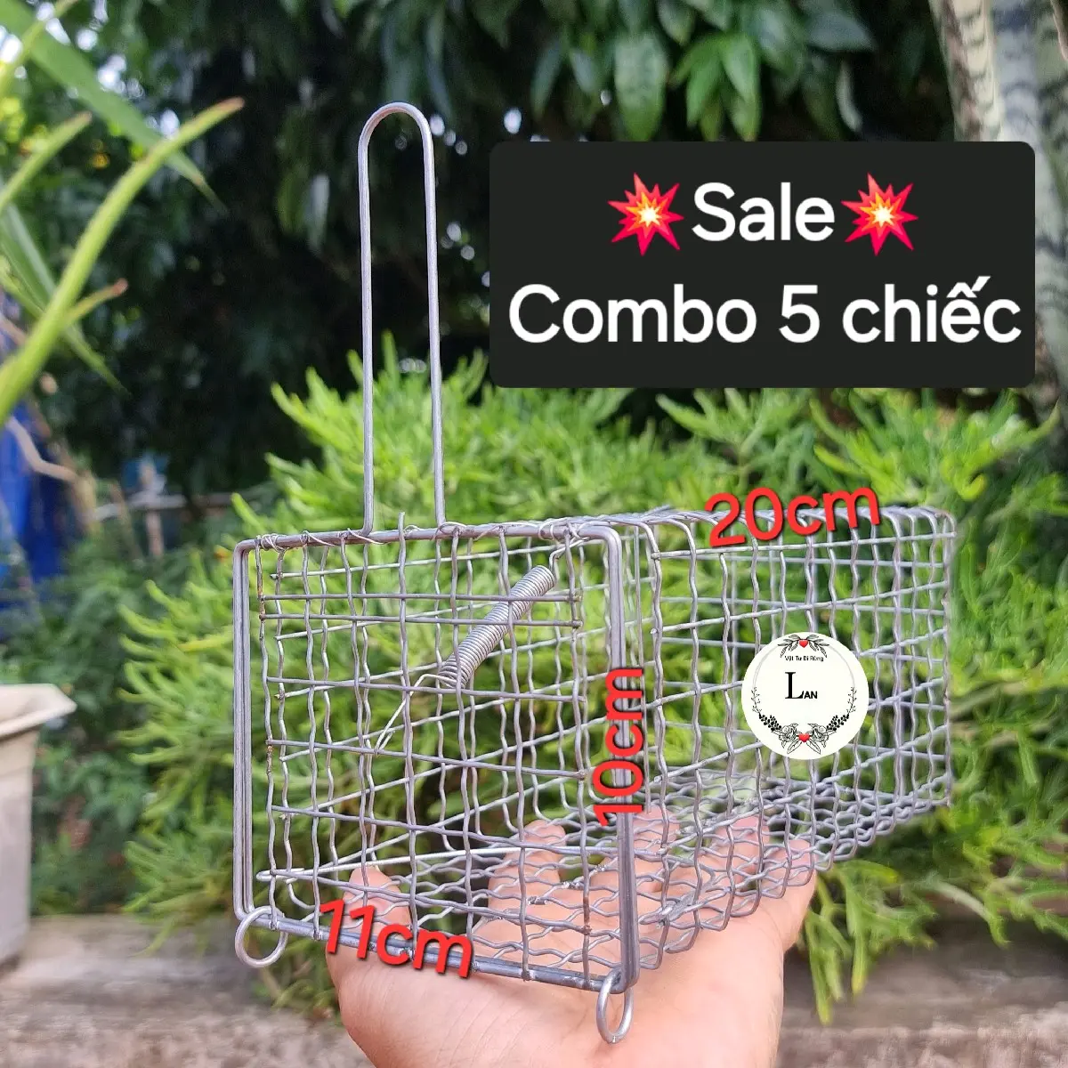 Combo 5 chiếc Lồng chuột, sóc, mèo, dúi... 10×11×20