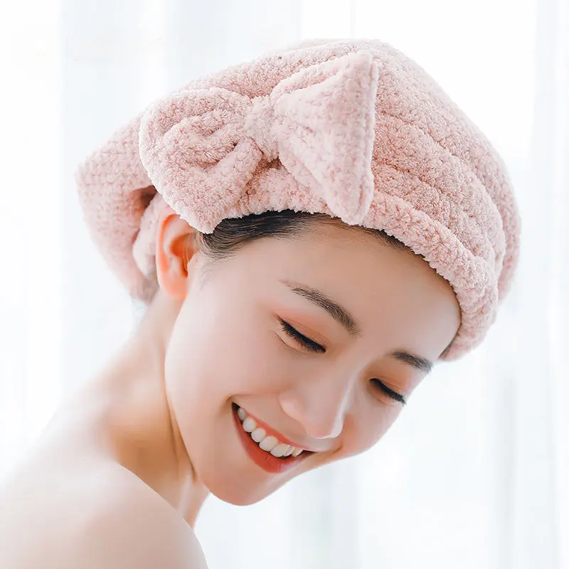 Mũ Tóc Khô, Dễ Thương, Dài, Hấp Thụ Nước, Nhanh Khô, Khăn Lau Tóc Khô, Mũ Tắm Nhanh Khô Nhà Tắm Khăn Tắm 2
