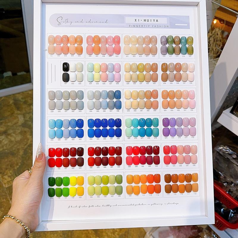  Set Sơn Gel Nail AIVENNHUY 118 Màu Bản Cao Cấp - Kèm Bảng Màu Base Top - Chất Sơn Đặc Mướt - Chai Sơn 15ml - Sơn Gel Nữ 