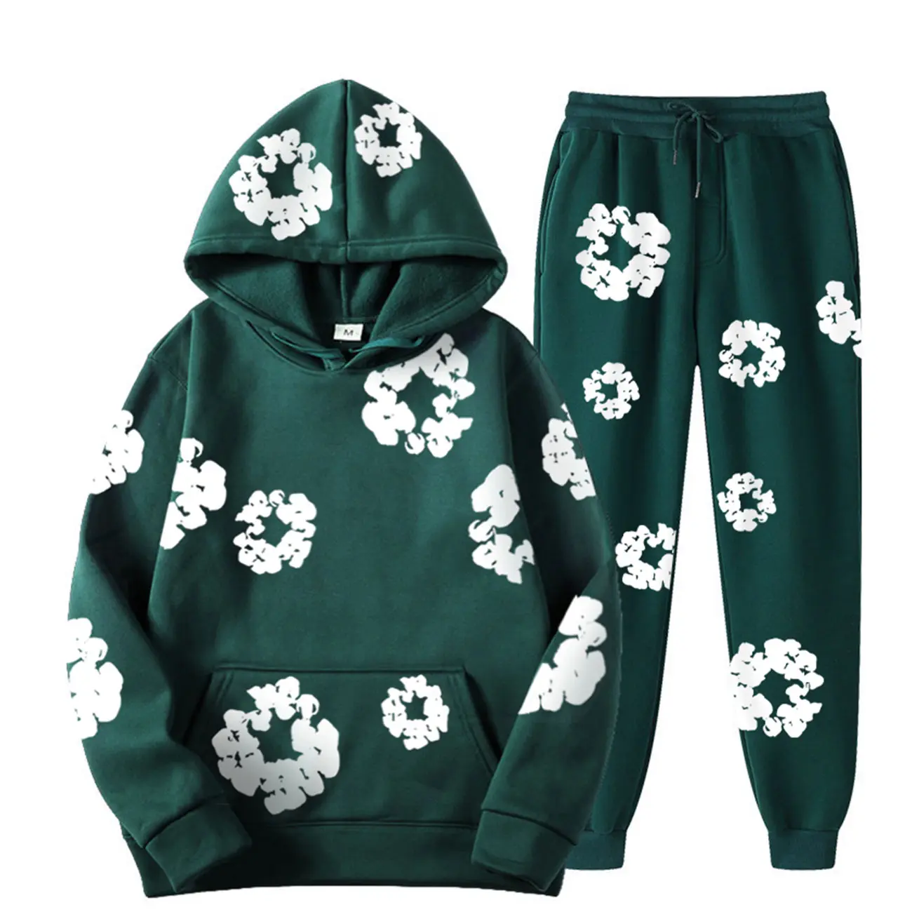 Áo Nỉ Mất Nước Denim, Bộ Áo Hoodie Bông In Hình Bong Bóng, Dành Cho Nam Và Nữ, Áo Nỉ Dày, Phong Cách Thường Ngày Áo Hoodie Rách Denim, Y2K, Hàng Mới Về Năm 2025 Menswear denim  hoodie