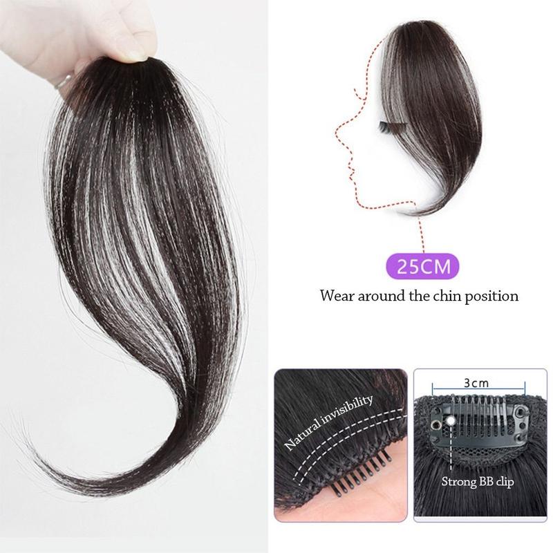 Tóc Mái Giả, Thời Trang, Tự Nhiên, Vô Hình, Viền Bên 3D, Kẹp, Siêu Nhẹ, 2 Cái / Bộ, Dành Cho Nữ 3