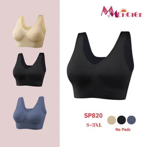 2pcs | Sport Bra Double Layer Vest Bra Dengan Bantalan Dada Latihan Yoga Tanpa Cincin Baja Pakaian Dalam Wanita Bra SP820 Busa Bh