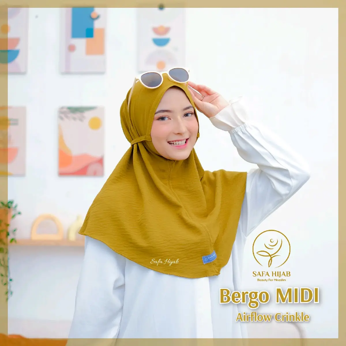 Bergo MIDI Crinkle size M original by Safa Hijab