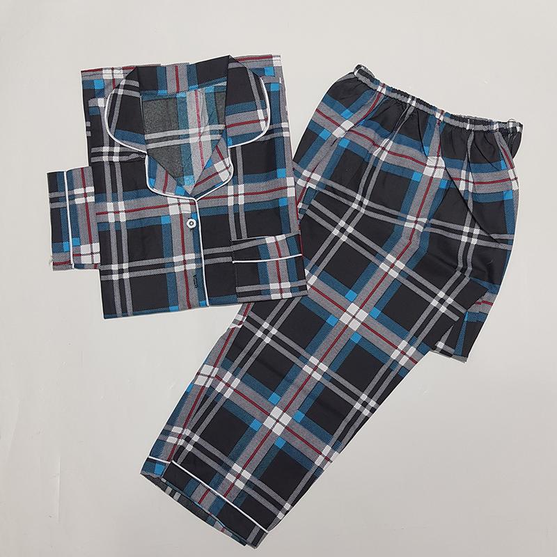 Piyama Lengan Panjang Celana Panjang Katun Mikro Motif - All Size 4