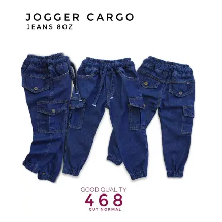 Celana Jogger Cargo Jeans Anak 3-7 Tahun - Celana Anak Jogger Cargo Jeans Panjang Premium Quality - Gembo Kids