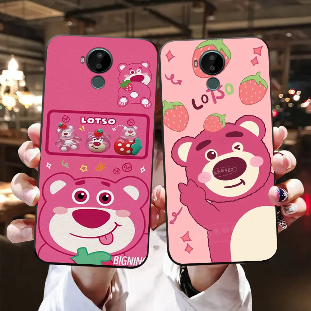 Ốp lưng nokia c20 / nokia c30 in hình gấu dâu siêu cute dễ thương Phụ Kiện