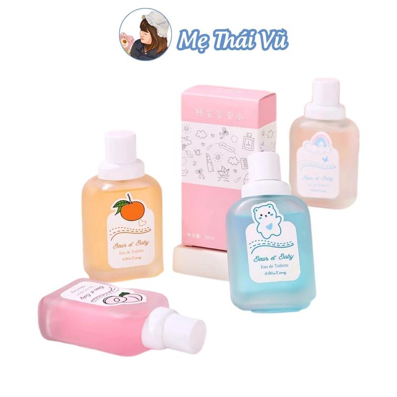 Nước Hoa em bé Hanlu 50ml Nước hoa body xịt thơm hương Trái Cây nhẹ nhàng tránh muỗi Mẹ Thái Vũ Cho Bé
