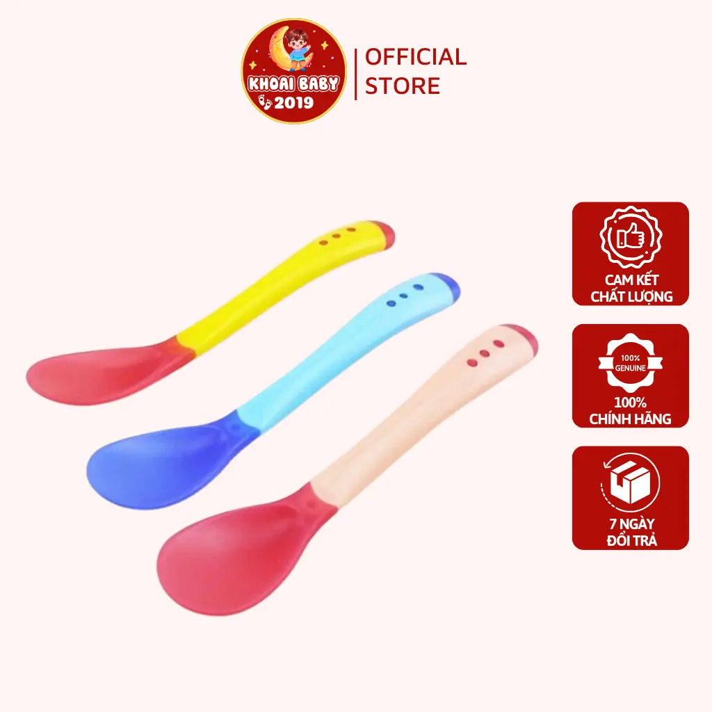Thìa Ăn Dặm Báo Nóng Cảm Ứng Nhiệt Giúp Mẹ Kiểm Soát An Toàn Cho Bé Khi Ăn