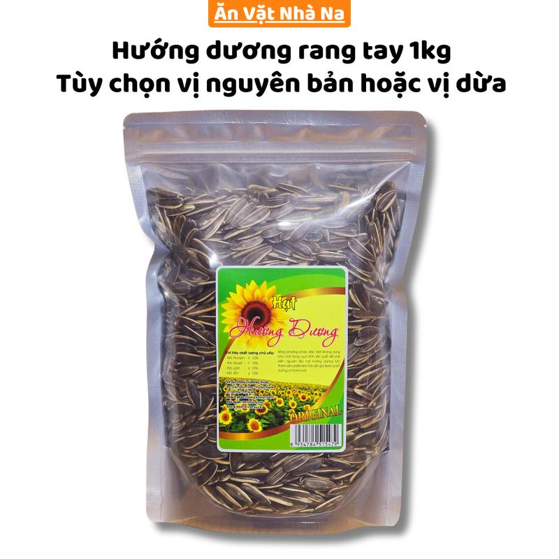 [1Kg FreeShip] Hạt Hướng Dương Rang Củi Vị Truyền Thống, Vị Dừa Nuts Snack Ăn Vặt Food Thức Ăn