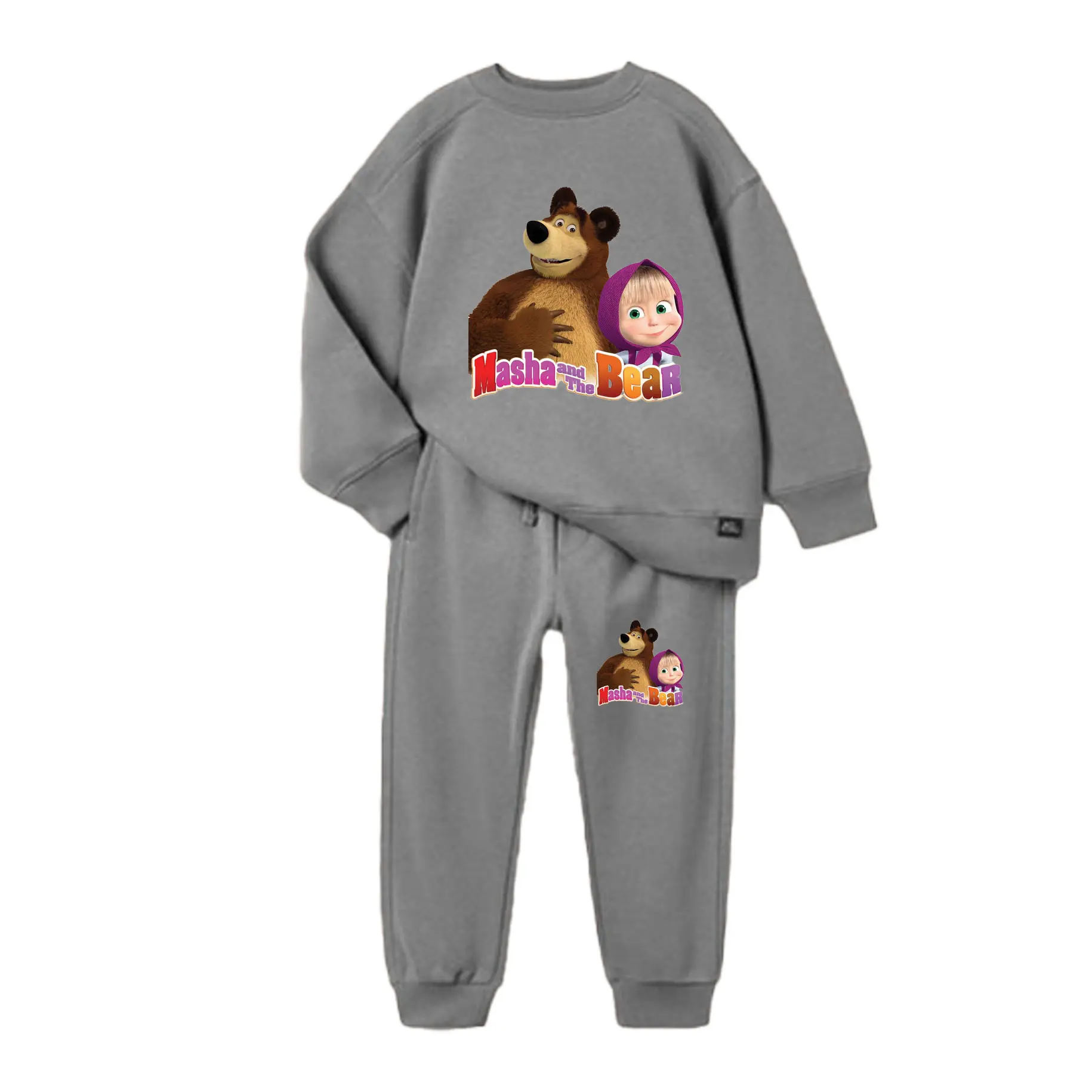 setelan joger anak perempuan laki laki gambar marsha and the bear baju sweater lengan panjang usia 1-6 tahun terbaru Parsel