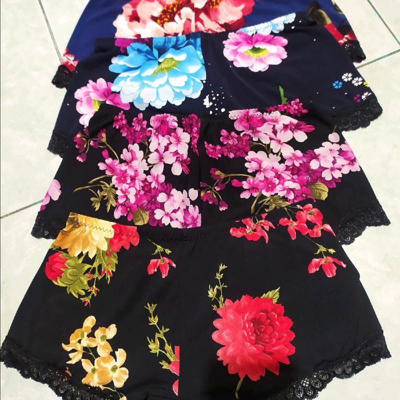 celana dalam wanita CD Jupe boxser / hotpan semua ukuran harga sama bahan spandek renda lembut Bunga Dewasa untuk motip dan warna di kirim randem 1
