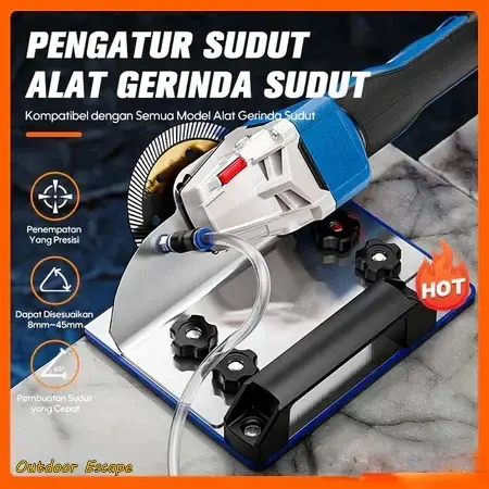 Adaptor Grenda 45 Derajat untuk Pemotongan Granit & Keramik - Braket Sudut Kemiringan untuk Penggiling COD