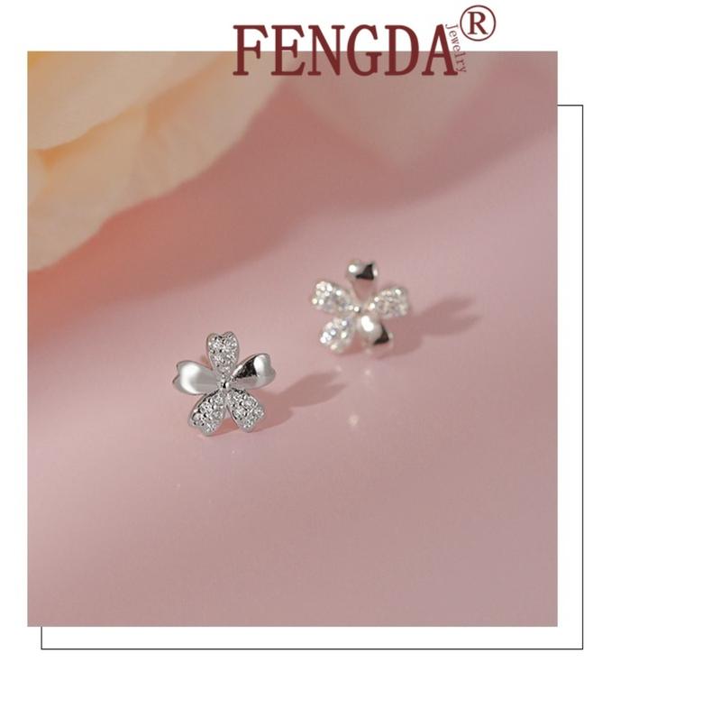 Product Introduction of Cod Flower Niche Design New Elegant Cherry Blossom Earrings Gold 36