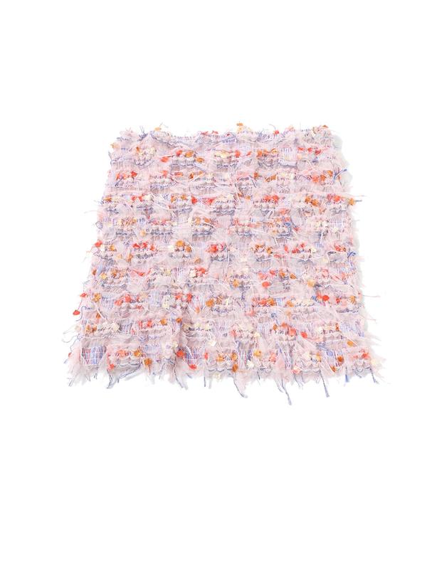 2025 Trendy, Women's All Over Print Fringe Bodycon Skirt, Casual Fashion High Waist Mini Skirt for Daily Outdoor Wear, Ladies Bottoms for Summer, Skirts 8