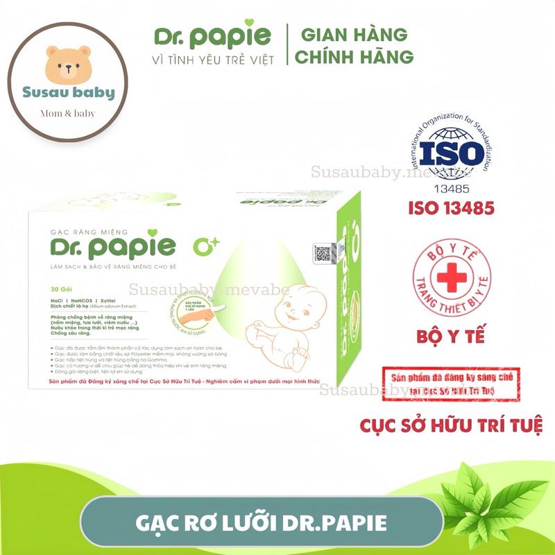  Gạc rơ lưỡi Dr Papie Vệ Sinh Răng Miệng Cho Bé 