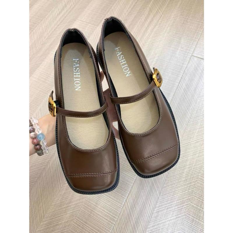 Giày Nữ Búp Bê Đế Bệt 3 Màu Thời Trang Cao Cấp Mũi Vuông Khóa Cài BETKHOACAI0 Shoes 1
