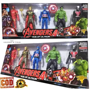 ( BISA COD ) PROMO NO 2115 MAINAN ANAK 1 SET 5 PCS ROBOT AVENGER SUPERHERO 2115 / MAINAN ANAK LAKI LAKI SNI MURAH