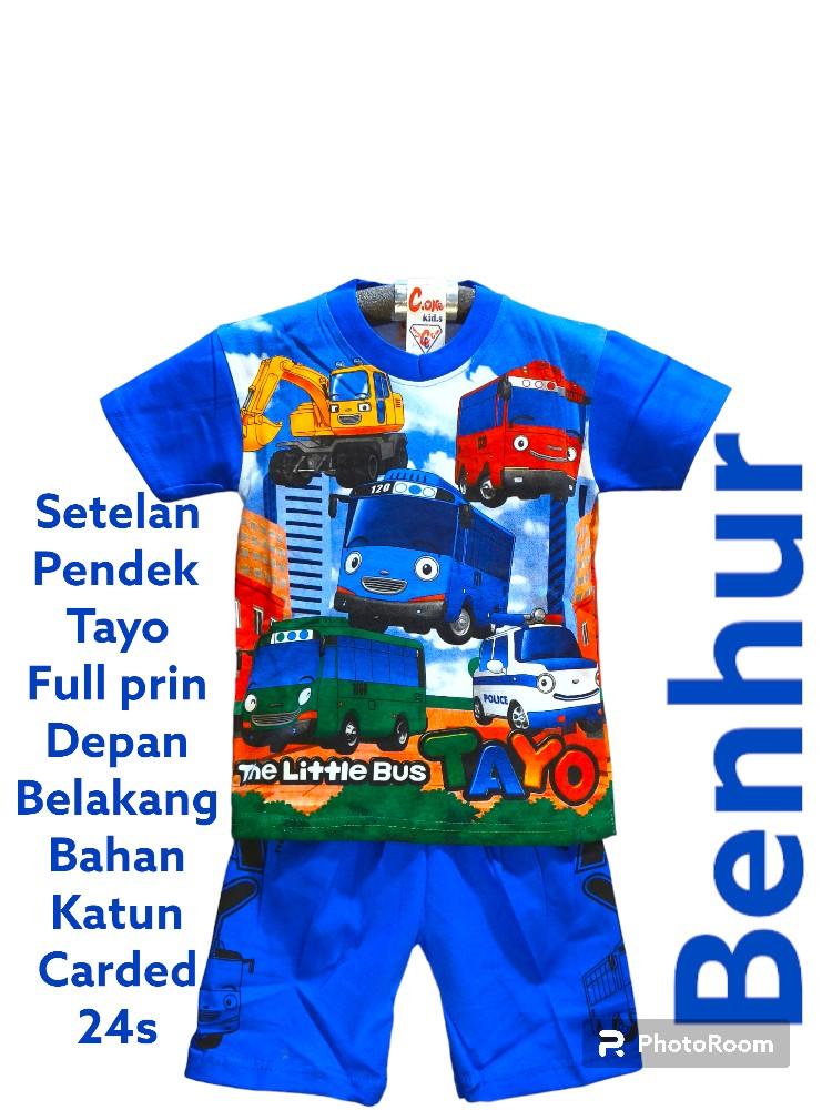 Product Introduction of setelan pendek anak laki-laki tayo full prin 3-9 tahun 2