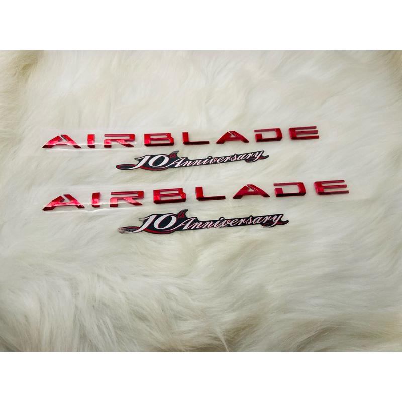 Bộ Tem dán xe logo chữ nổi ốp sườn xi cứng xe Honda  AB Air Blade đời 2020 - 2023 hàng loại Đep ( Gía cặp ) Nhãn Dán 1