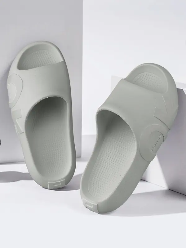 Women's Summer 2024 Fashionable Letter Pattern Slippers, 1 Pair Soft Lightweight Non-slip Home Slippers for Indoor and Outdoor Wear, Perfect Shoes for Women & Men 7