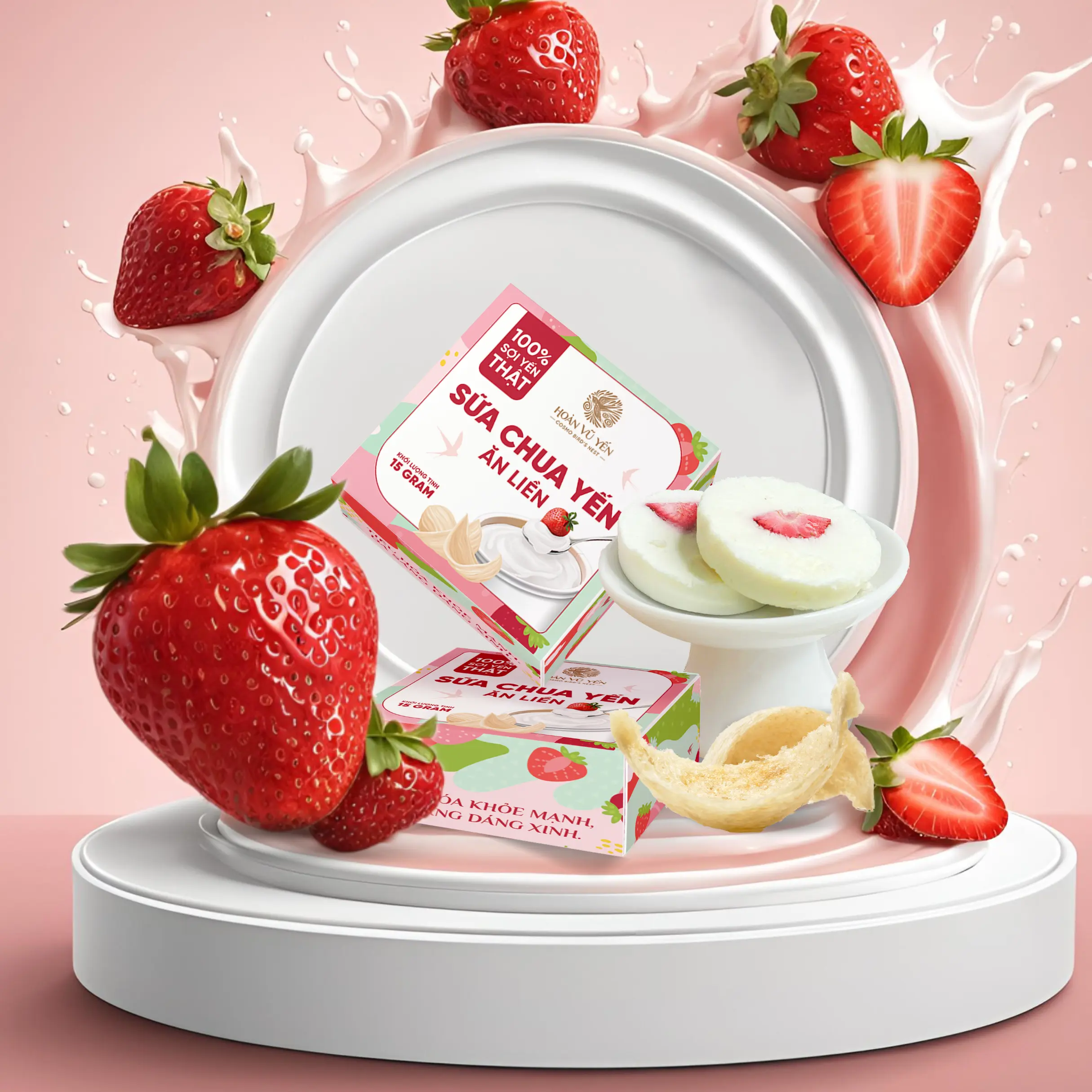 Bánh Yến Ăn Liền Vị Sữa Chua - Snack Ăn Vặt Healthy