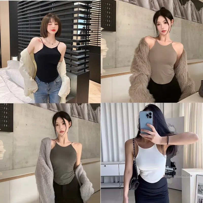 Áo Bra Nữ 2 Dây Mảnh Cổ Yếm Dáng Lửng Có Đệm  Trend Mới 1867 5