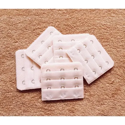 Miếng nối móc áo ngực bầu 2MAMA loại 3 móc bằng thép không gỉ (màu da và đen)