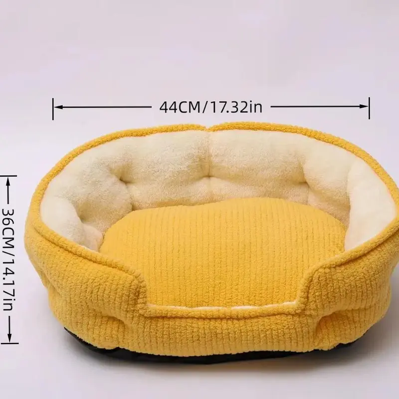 Soft Comfortable Pet Bed, Rectangle Design Pet Mat with Non-slip Bottom, Warm & Easy To Clean Pet Bed for Medium & Small Cats Dogs 1