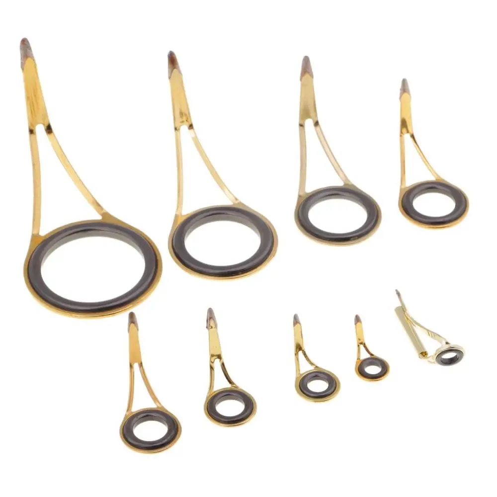 Kit Pembaikan Joran Panduan Pancing, 9pcs, untuk Bangunan Joran