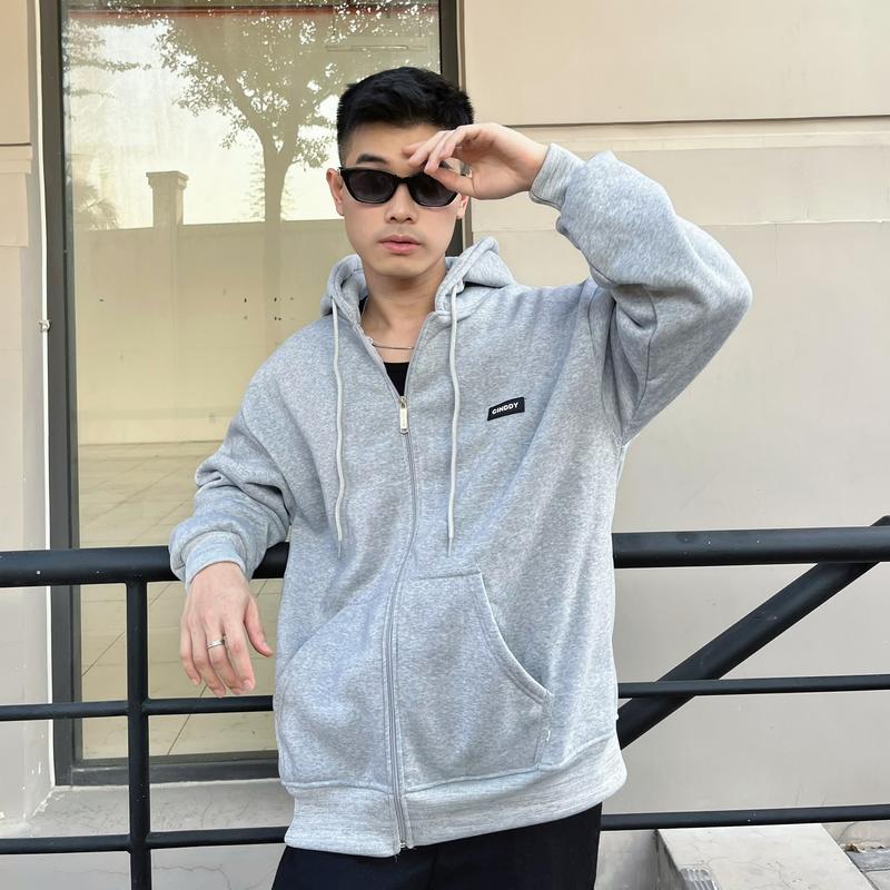Áo Khoác Hoodie Zip In Chữ mặt sau SMILE CINDDY BRAND Dòng Chữ Nam Nữ KI009 Menswear Dài Tay Tay Dài Có Túi Đen áo  hoodie hoodie  zip áo  khoác code  studio áo  khoác áo  khoác áo  hoodie Shirt hoodie  amadus hoodie zip  whose