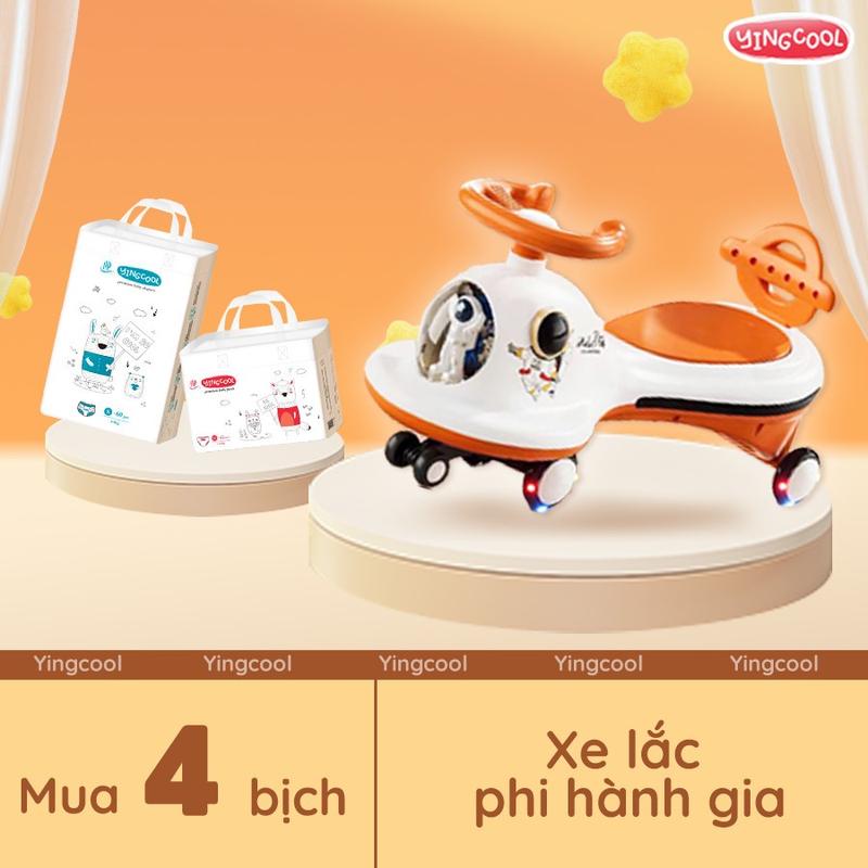 Combo 4b- Tặng Xe Lắc Phi Hành Gia Bỉm YINGCOOL Size NB64 SD60 MD56 MQ50 L48 XL44 XXL42 XXXL40