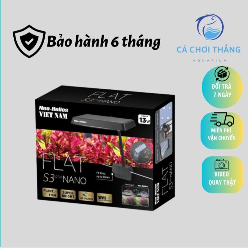 Đèn led FLAT S3 Plus Nano RGB (Bản đặc biệt) - Đỏ cá đỏ cây không đỏ nước