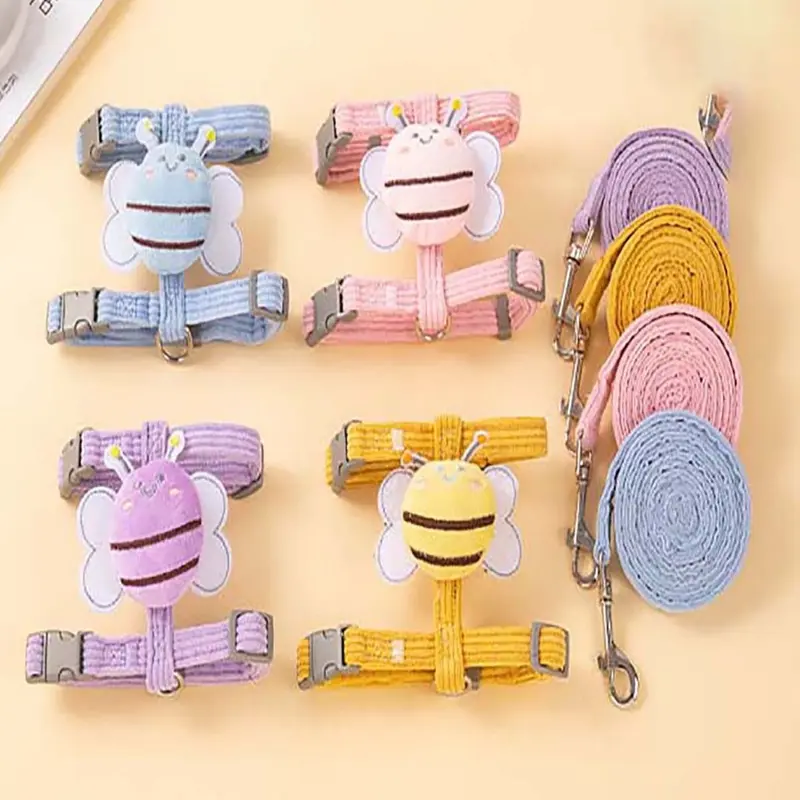Dây Dắt Mèo Chó Cho Thú Cưng La Pet House Hình Con Chú Ong Đáng Yêu Đi Dạo Yếm Chó Con Poodle Mèo Lớn Nhỏ To Cái Bull 7