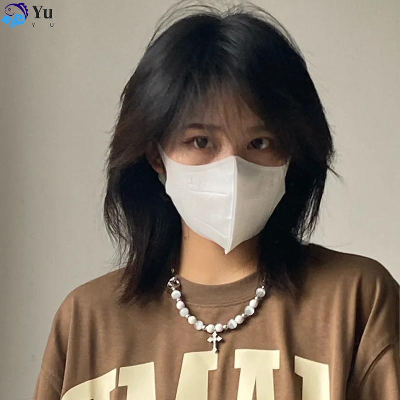 Tóc giả nữ đầu cá đối phong cách unisex siêu Tóc ngắn thẳng phong cách Nhật Bản đẹp trai đuôi sói xu hướng thời trang tự nhiên đầy đủ kiểu mũ 0