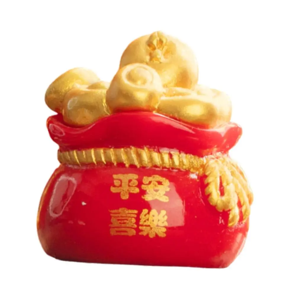 Spring Festival Purse Bag Ornament Housewarming Gift Traditional Creative Feng Shui Decor for Office Desk Walkway Kitchen Shelf