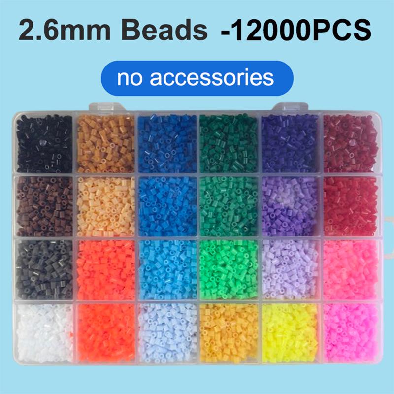 Hạt Cầu Chì Mini, 12000 Hạt Melty Mini, 24 Màu, Hạt Sắt Mini, Tương Thích Với Hạt Perler Mini Và Hama Mini, Hạt Artkal Mini 2.6Mm 8