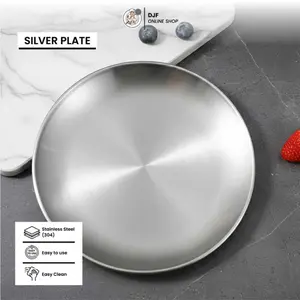 piring Stainless Steel Bulat Tebal Food Grade | Loyang Serbaguna | 5 Pilihan Ukuran
