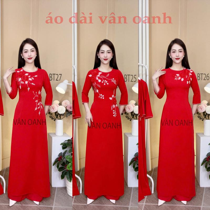 Product Introduction of Áo dài thêu hoa nổi thủ công tinh sảo tỉ mỉ 1