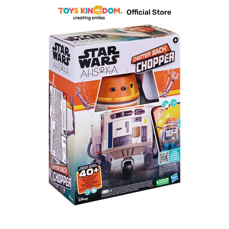 Jouet Animatronique Star Wars Chatter Back Chopper – 19 Cm, Plus De 40 Sons Et Mouvements, Réagit à La Voix, Piles AA Non Incluses