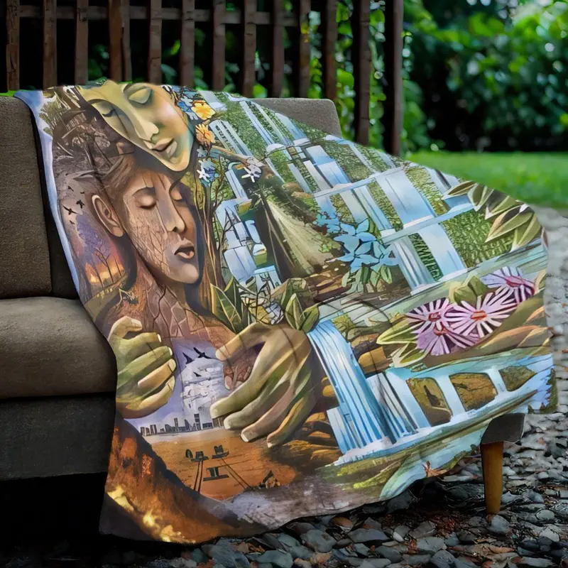 Nature Goddess Pattern Camping Blanket, Outdoor Camping Blanket, Camping & Hiking Equipment, Camping Accessories 2