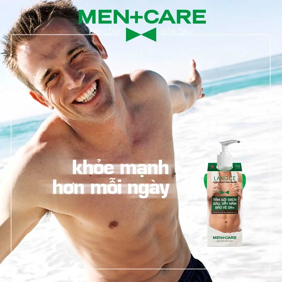 LANGCE TẮM GỘI SẠCH GÀU, VẢY NẤM, BẢO VỆ DA+ DẠNG GEL CHO NAM