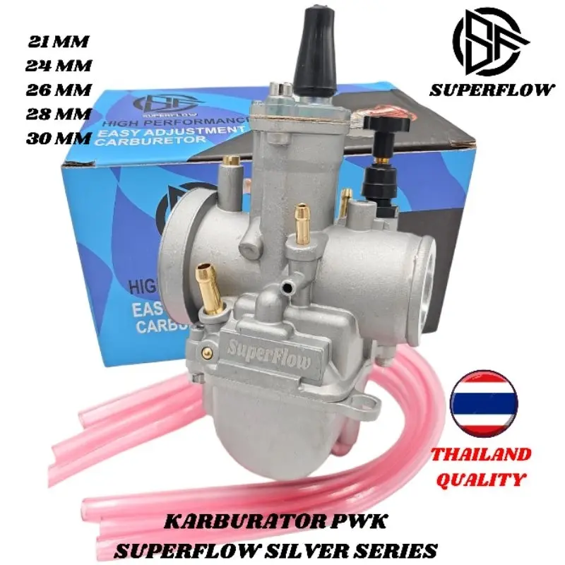 KARBURATOR KARBU PWK 21 24 26 28 30 SUPERFLOW RACING SILVER UNIVERSAL NO CPO TK BRT Motorcycle