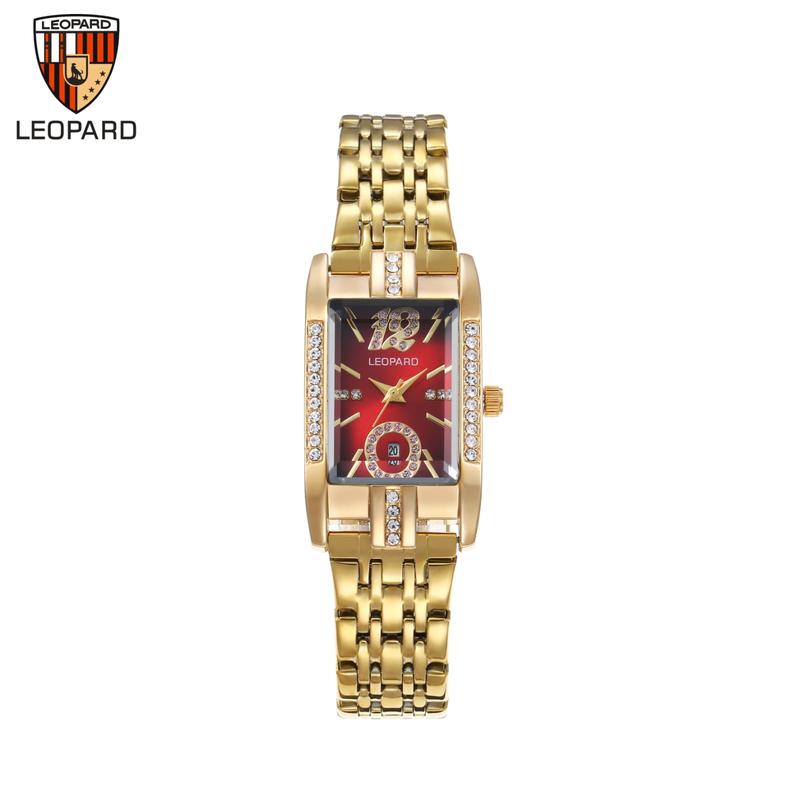 JAM TANGAN LEOPARD 3327 WANITA ORIGINAL TANGGAL AKTIF RANTAI STAINLESS LENGKAP BOX Watches 7