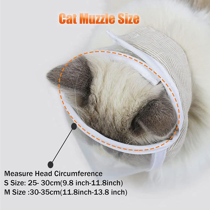 Product Introduction of Breathable Clear Cat Muzzle Anti-Bite Grooming Cover Portable Head Hood Cover Cat Grooming Mouth Cover Adjustable Pet Supplies #445555 43
