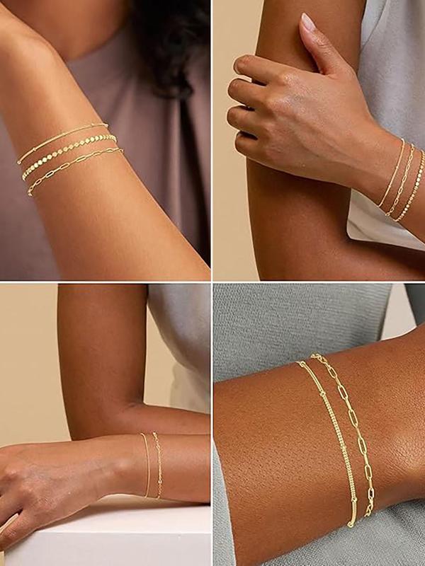 Women's Elegant Minimalist Chain Bracelets, Trendy Exquisite Bracelet, Chic All-match Vintage Jewelry As Gift for Girlfriend 6