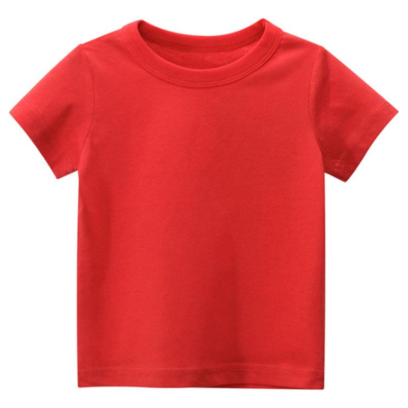 Product Introduction of Kids Plain T Shirt Tops for Child Boys Girls Baby Toddler Solid Blank Cotton Clothes White Black Children Summer Tees 1-8 Years 63